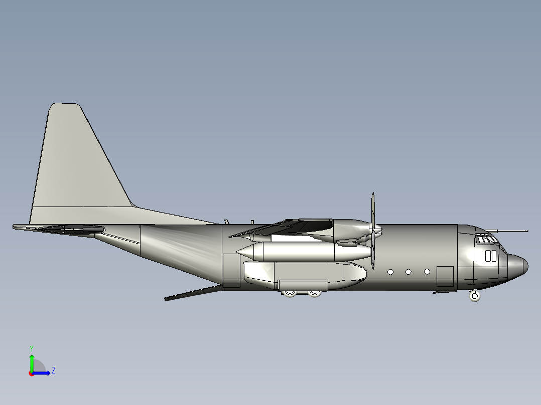 A3003782-C-130J 洛克希德运输机左视图