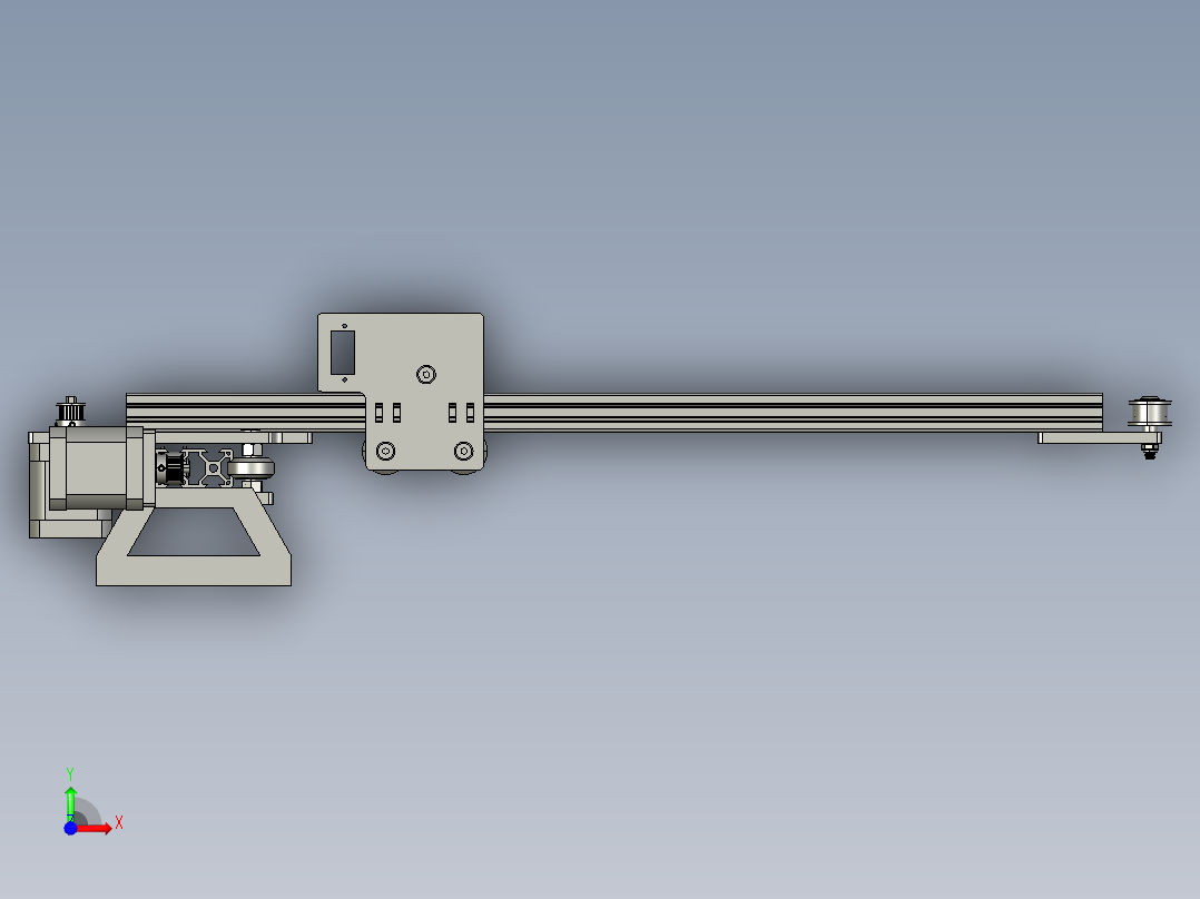 数控悬臂式绘图仪模型前视图
