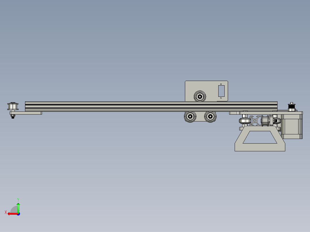 数控悬臂式绘图仪模型后视图