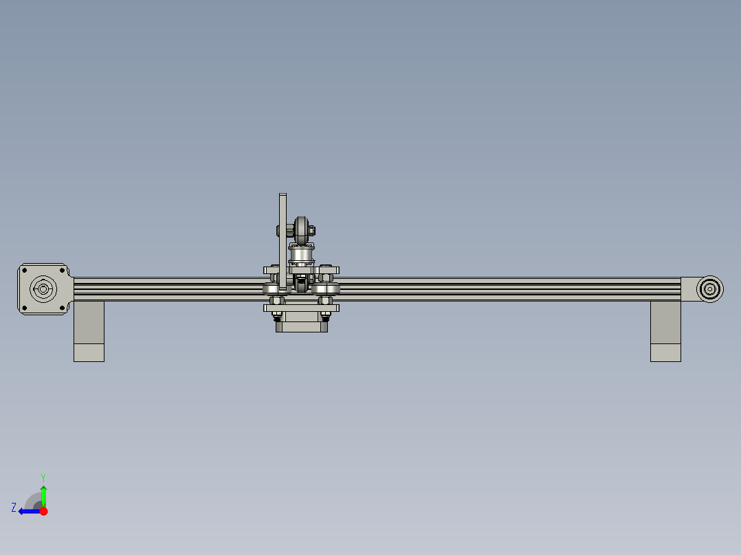 数控悬臂式绘图仪模型右视图