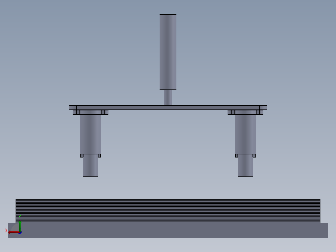 硅钢片压紧机后视图
