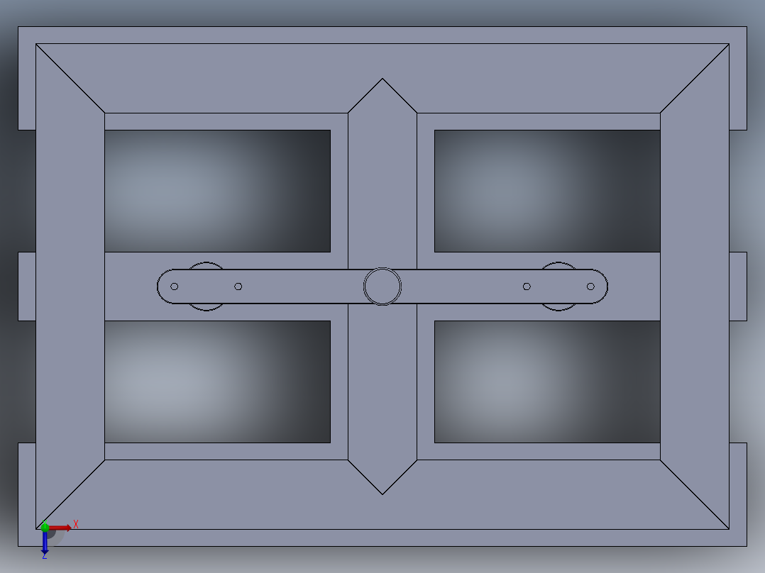 硅钢片压紧机俯视图