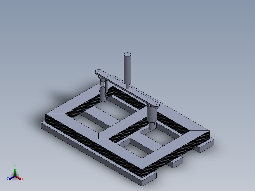 硅钢片压紧机正等轴测图