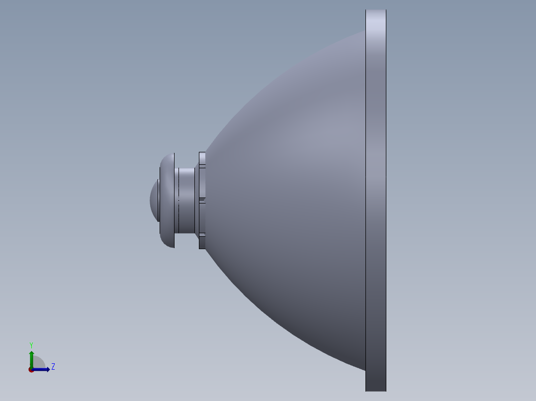 镜头和灯泡左视图