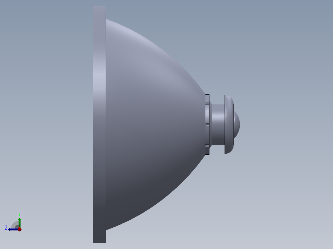 镜头和灯泡右视图