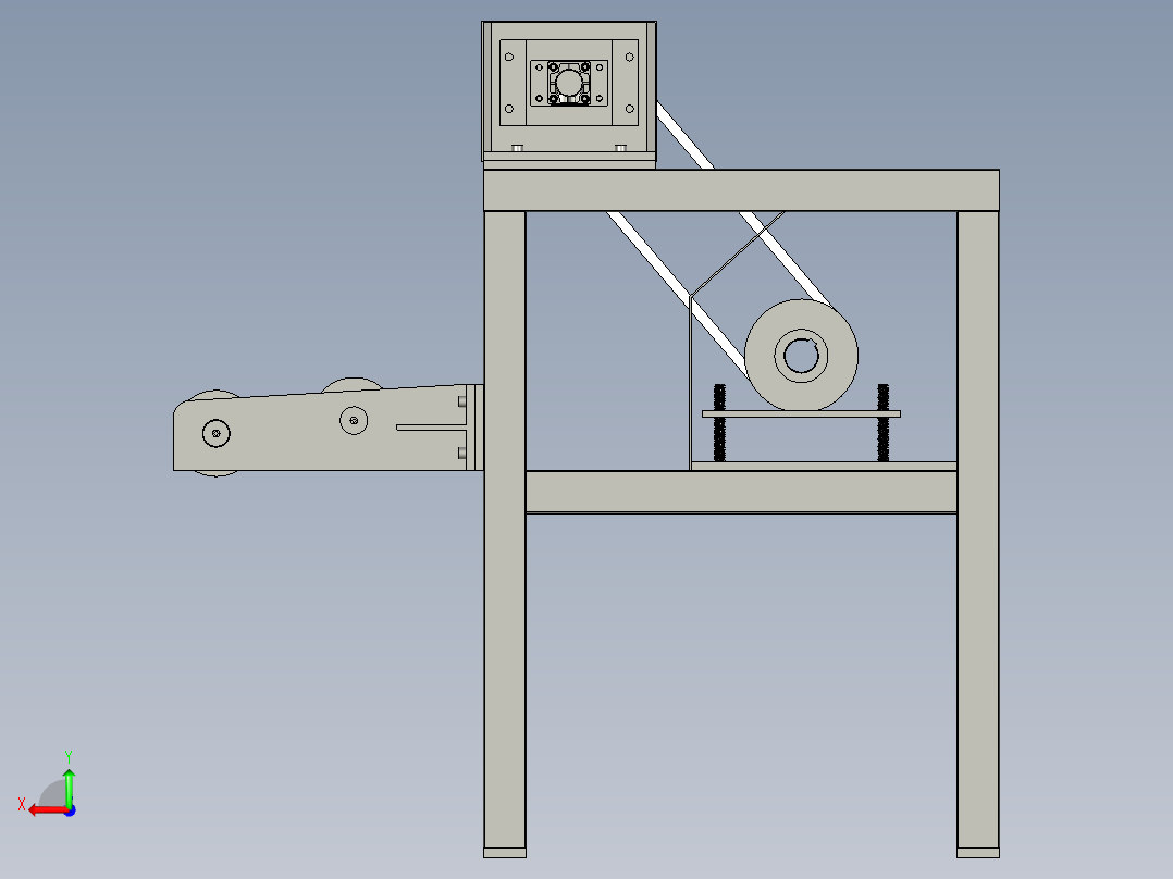 卷取垫布整理装置后视图