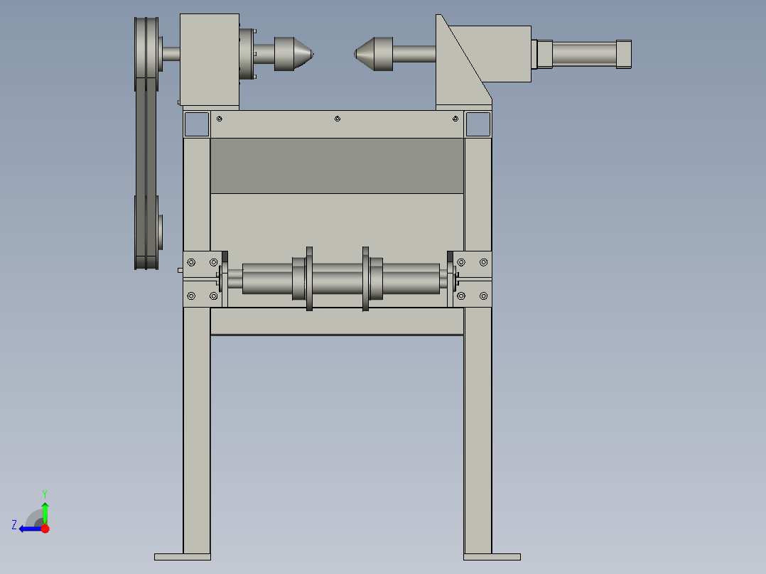 卷取垫布整理装置右视图