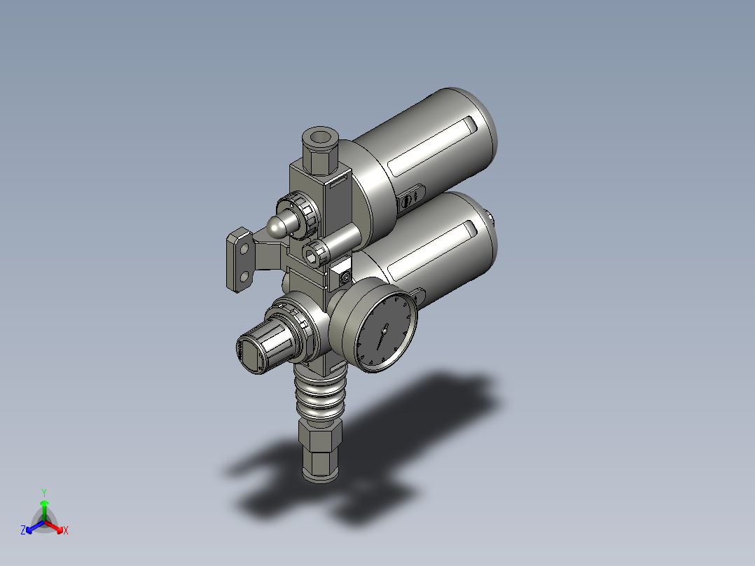 BFR300-H-PG20A+MBV-03-B正等轴测图