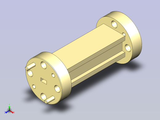 WR-3波导直段（手工建模）正等轴测缩略图