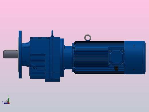 RF77法兰轴伸式安装斜齿轮减速机RF77-YVB0.75-4P-80-M1-0°-Φ250右视缩略图