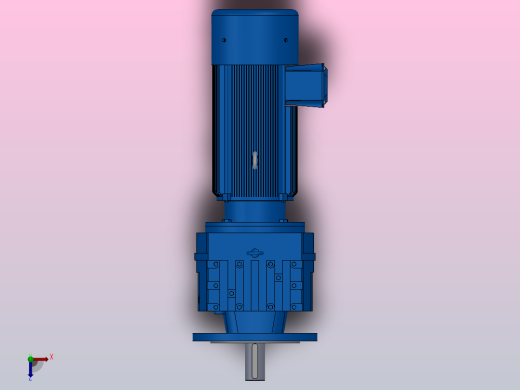 RF77法兰轴伸式安装斜齿轮减速机RF77-YVB0.75-4P-80-M1-0°-Φ250俯视缩略图