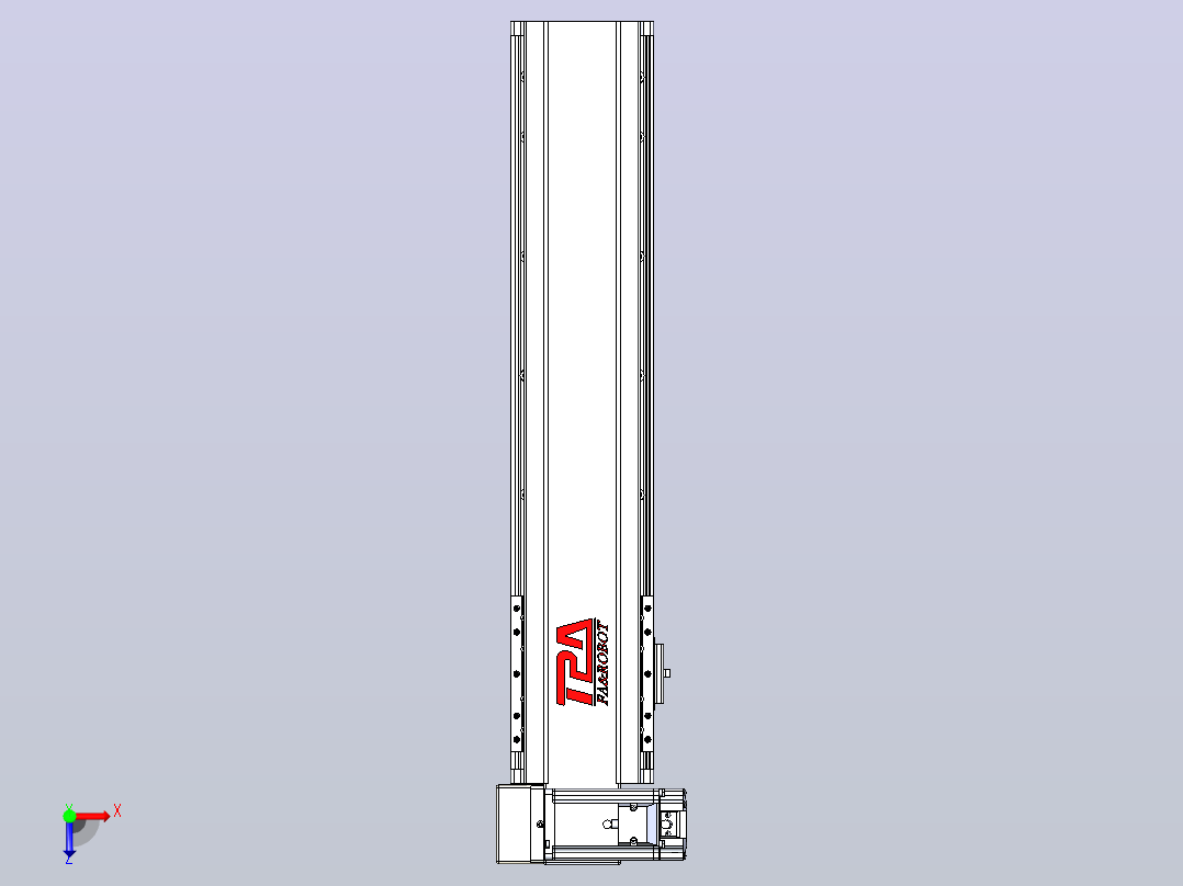 皮带直线轴半封闭可选导轨TPA-HNB-120D-110-L400-LU-C-P40-N3俯视图