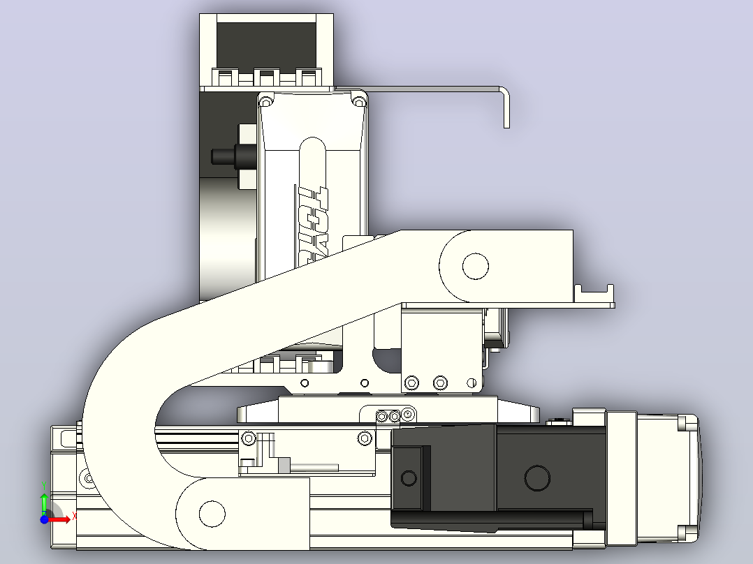 XYGT210-A4-50-100-M-C-0001丝杆模组 XY悬臂 负载2-5KG 内嵌式 XYGT210-A4 替换TOYO直线模组前视图