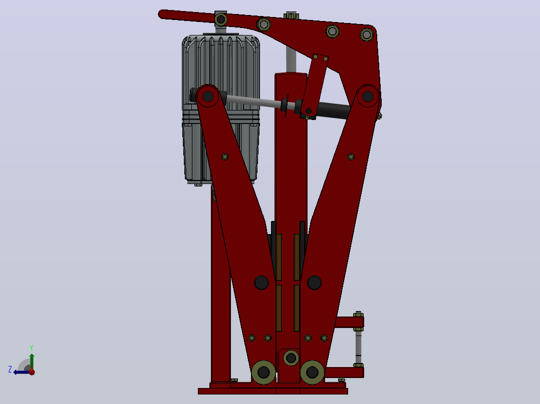 YP2系列电力液压盘式制动器YP2-500-500×30-ⅠA-CL.RL.WL.HL.H右视图