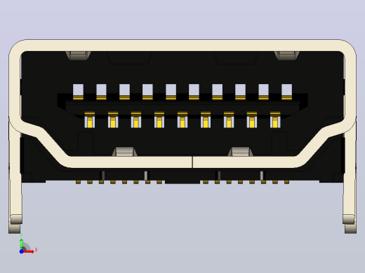 PCB连接器上的HDMI前视缩略图
