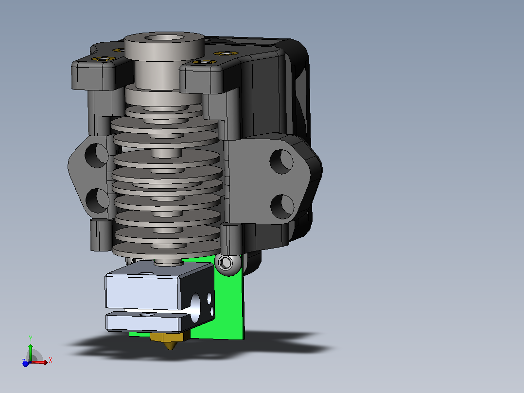 E用Delta effector3d V6 带散热风扇和迷你主视图