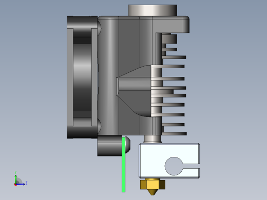 E用Delta effector3d V6 带散热风扇和迷你左视缩略图