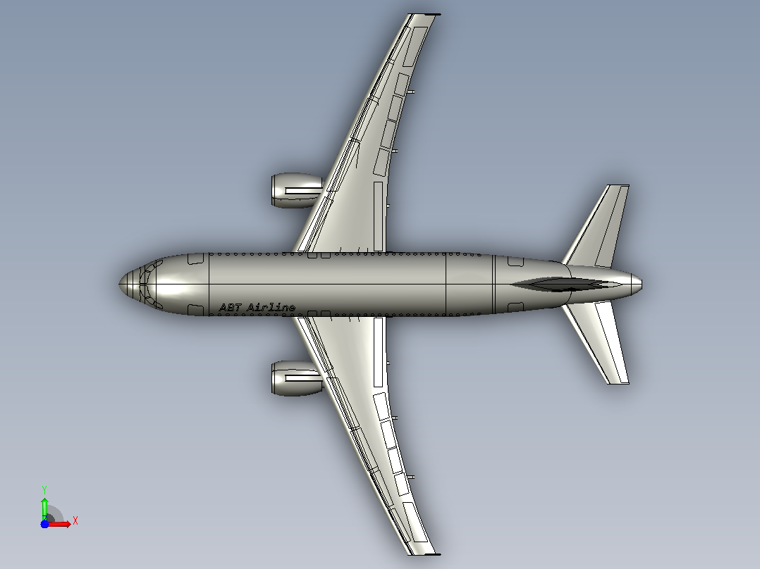Airbus A319飞机设计前视图
