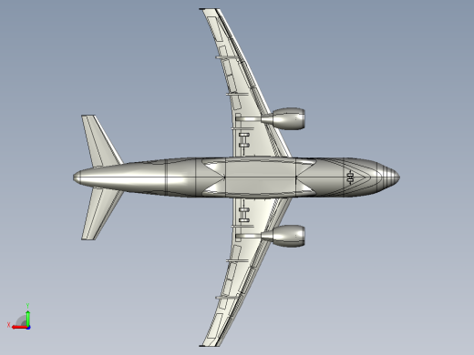 Airbus A319飞机设计左视缩略图