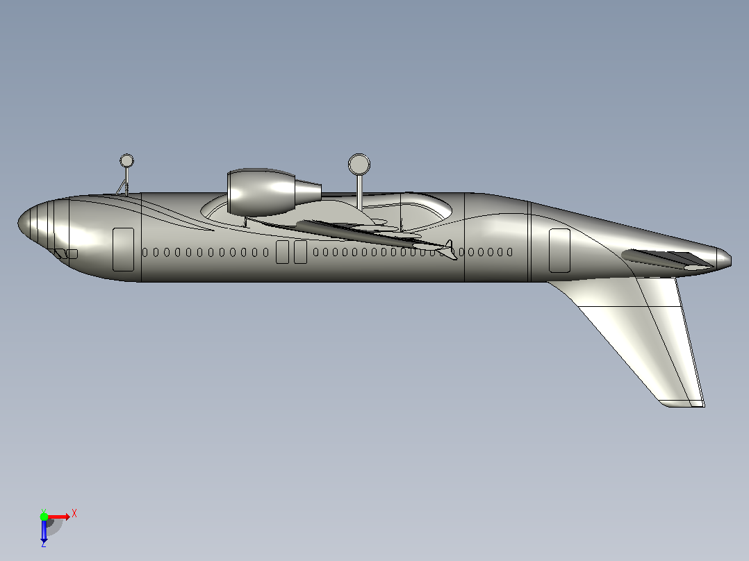 Airbus A319飞机设计俯视图