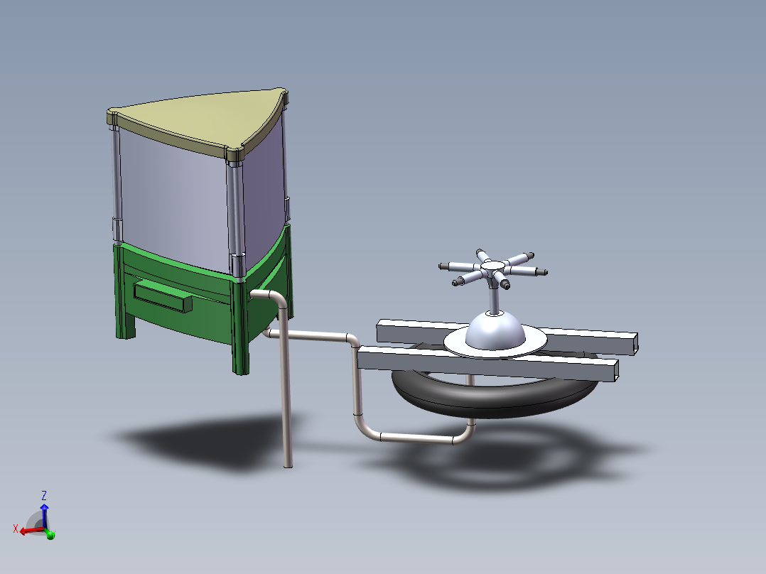 池塘自动喂养机及三维造型(sw12+说明书+cad)