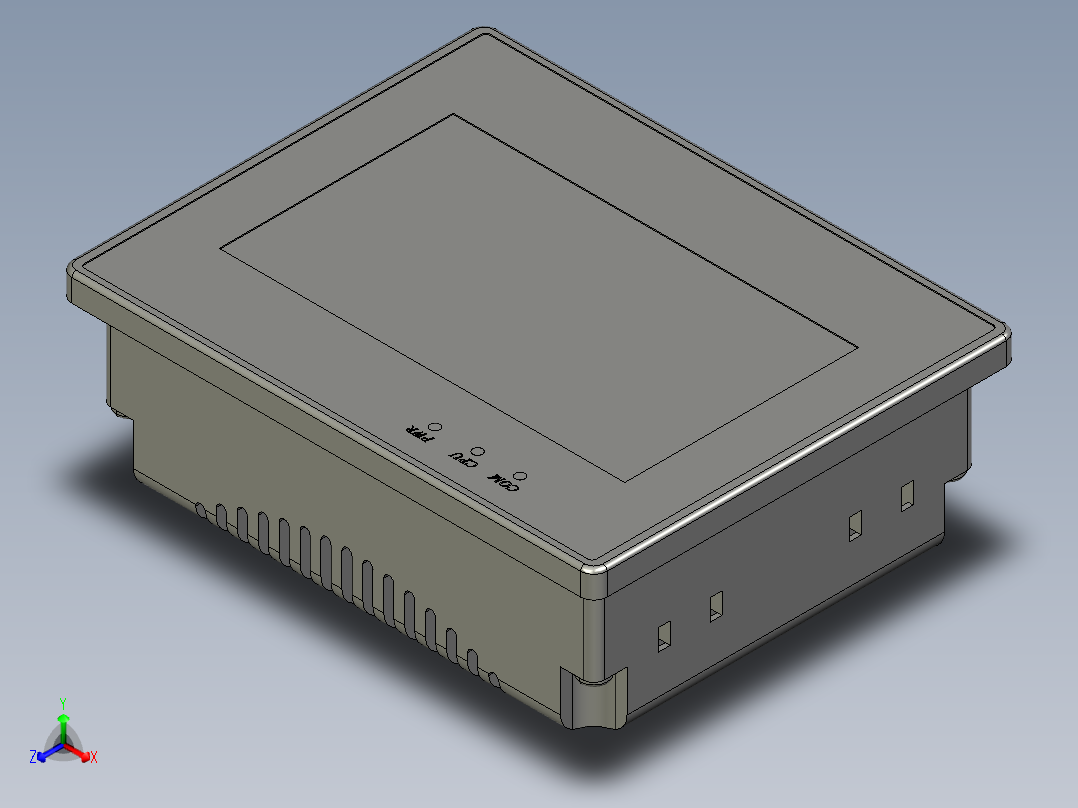 分布放射磁控管放大器3D模型主视图