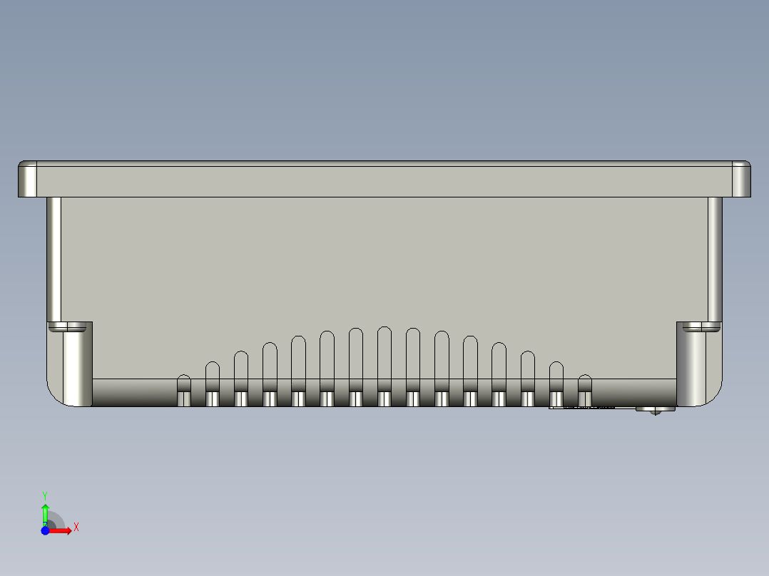 分布放射磁控管放大器3D模型前视图