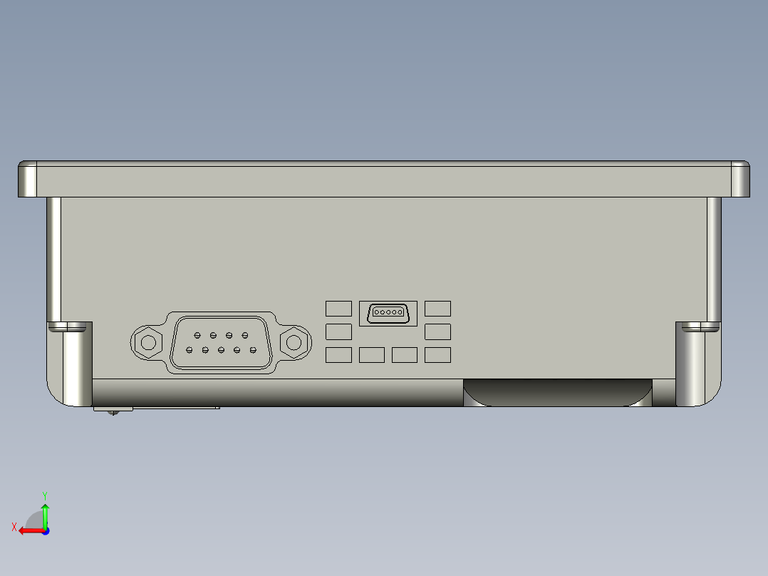 分布放射磁控管放大器3D模型后视图