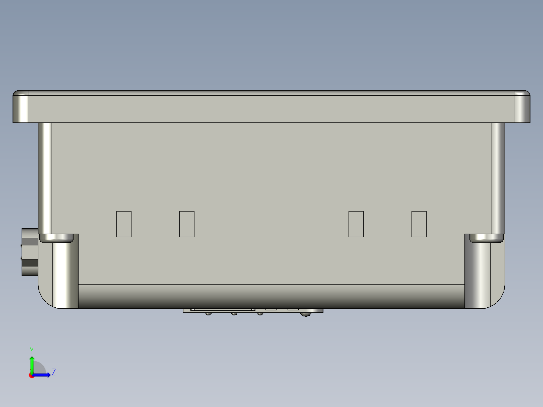 分布放射磁控管放大器3D模型左视图