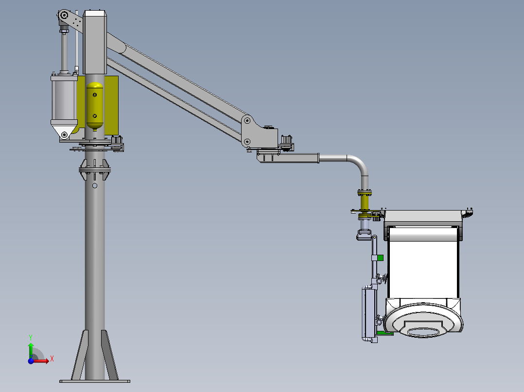 Q028-一种CT患者床预装工装设计【三维SolidWorks】前视图