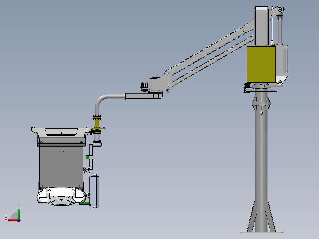 Q028-一种CT患者床预装工装设计【三维SolidWorks】后视图