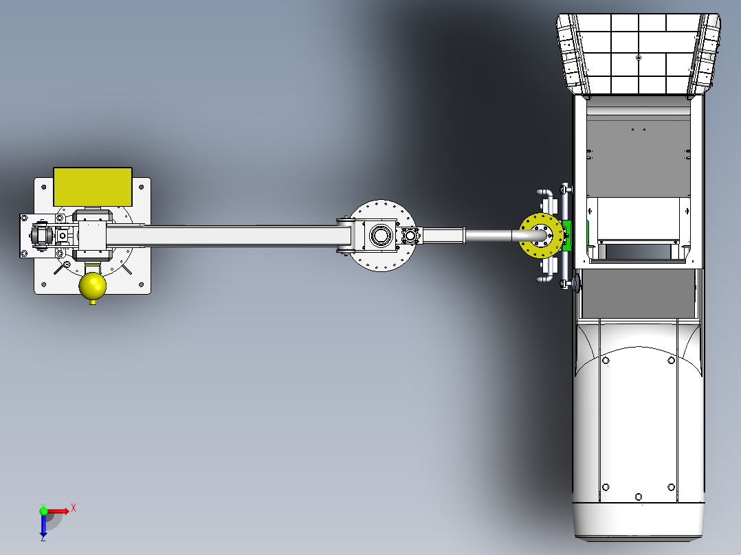 Q028-一种CT患者床预装工装设计【三维SolidWorks】俯视图