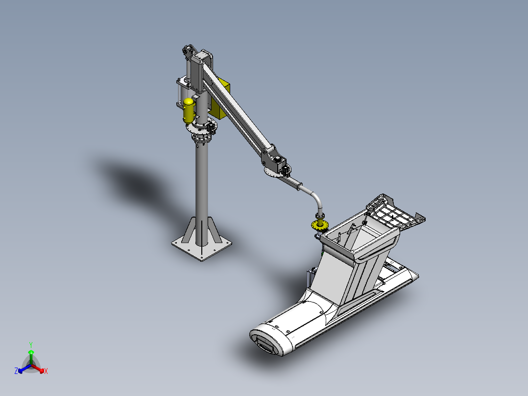 Q028-一种CT患者床预装工装设计【三维SolidWorks】正等轴测图