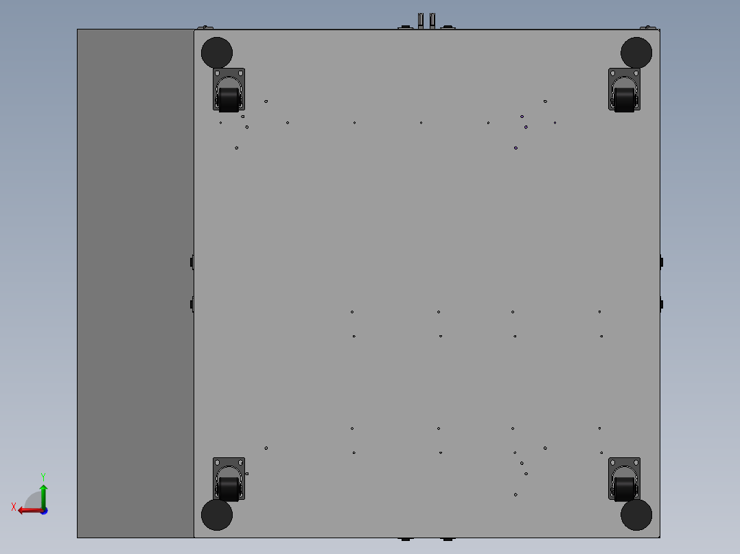 自动化4工位贴标机后视图