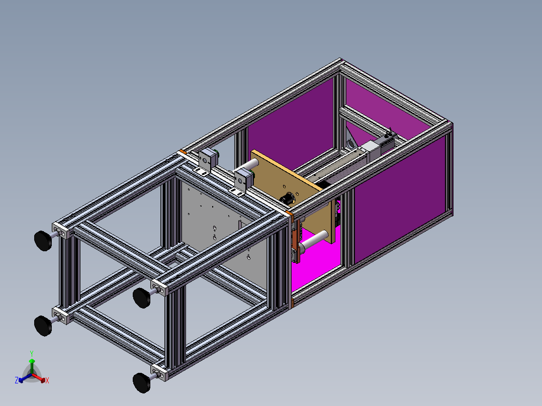 双控气动压装机3d图纸非标设计三维模型3d正等轴测图