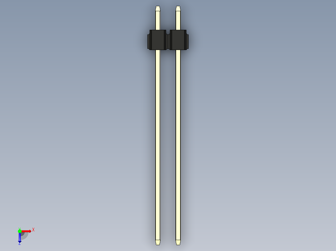 彩色公头100mil（2.54mm）系列-DS1021_black_3x02p_100mil_Type43_rev1.0俯视图