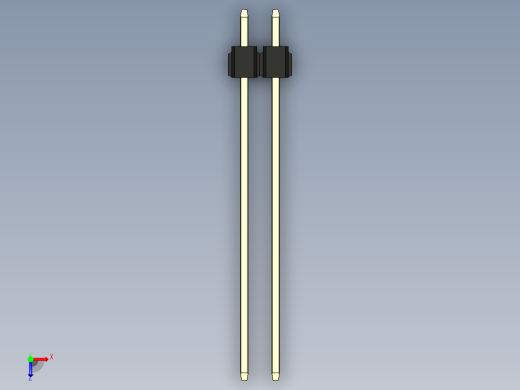 彩色公头100mil（2.54mm）系列-DS1021_black_3x02p_100mil_Type43_rev1.0俯视缩略图