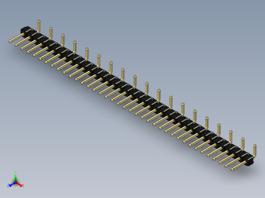彩色公排针 100mil 2.54mm 系列-DS1022_black_38p_100mil_Type_SMT_R2_rev1.0