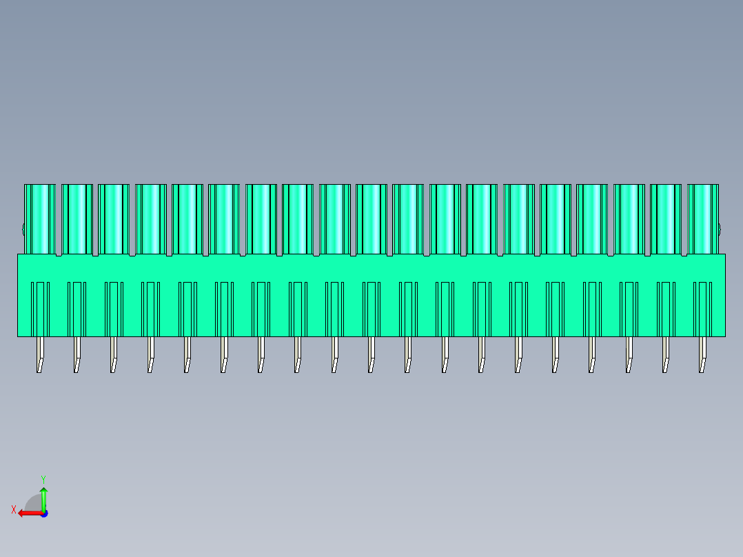 DEGSON 15EDG 系列 3.5mm 插拔式接线端子 FullPack-15EDGB-3.5-19P-14-00AH后视图
