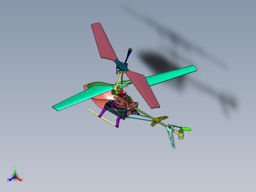 悬浮式二通感应可遥控直升机