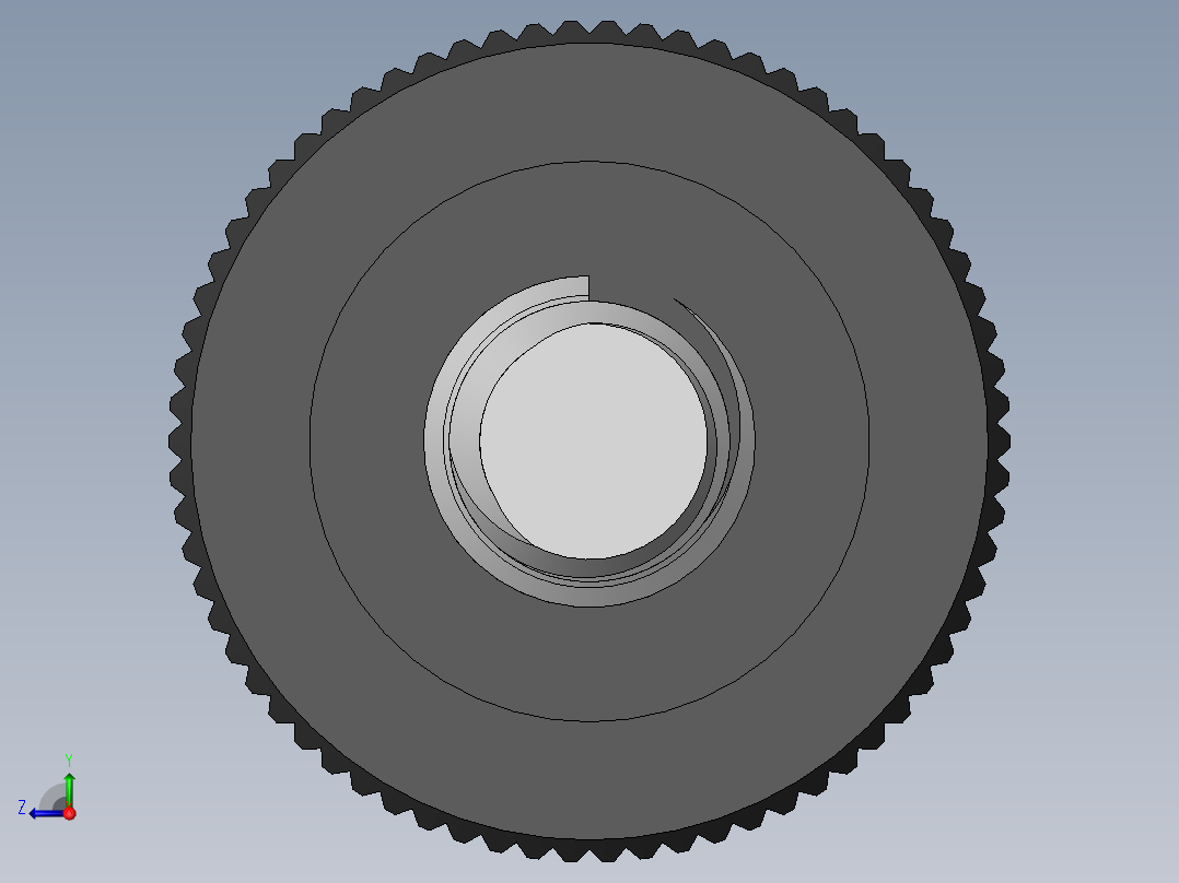 滚花旋钮-Knurled Knob 0.25x0.750x0.750.SLDPRT右视图