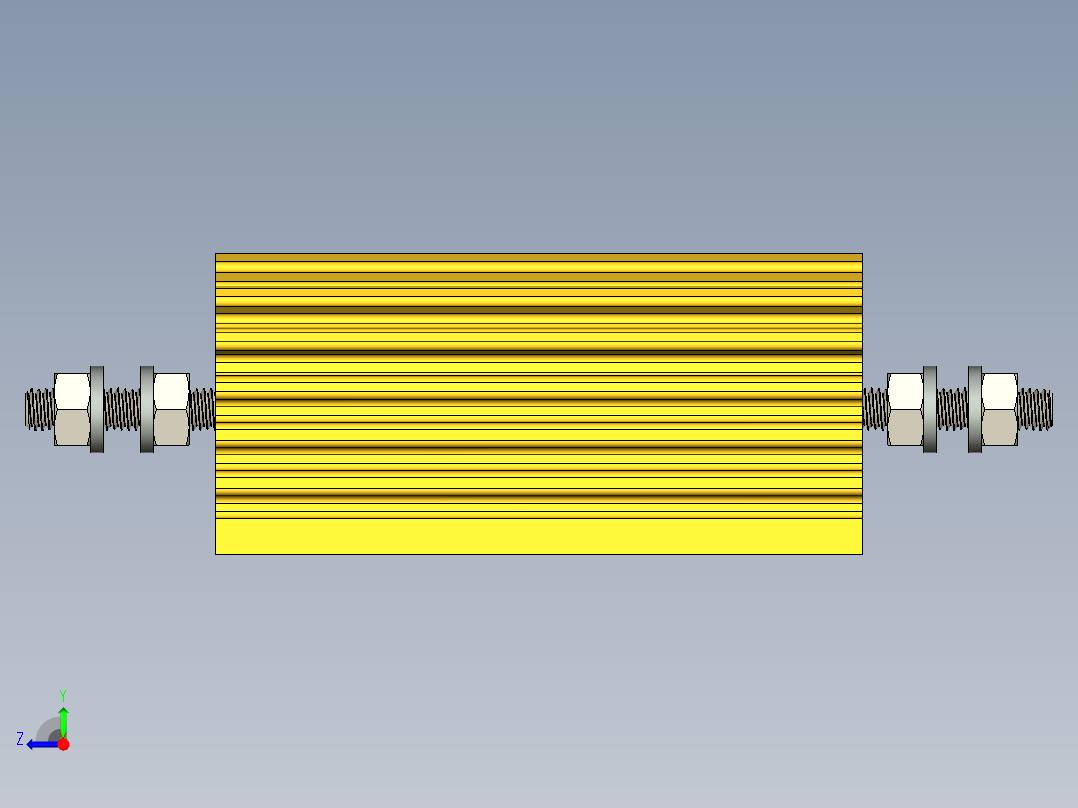 HSC200系列200瓦电阻器右视图