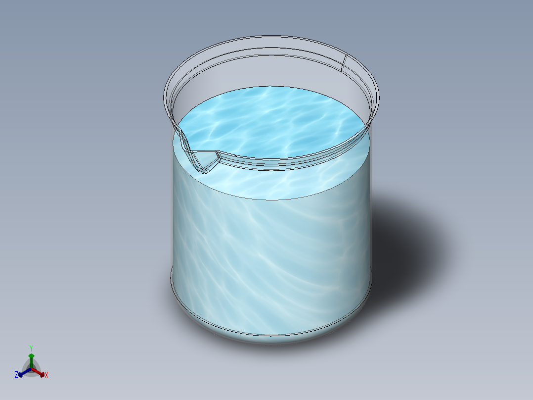 烧杯正等轴测图