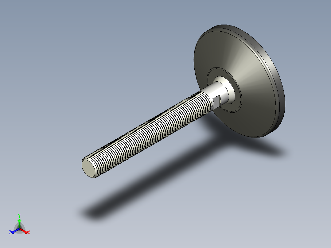 工程塑膠水平調整腳座132-3D多系列多零件图纸模型主视图