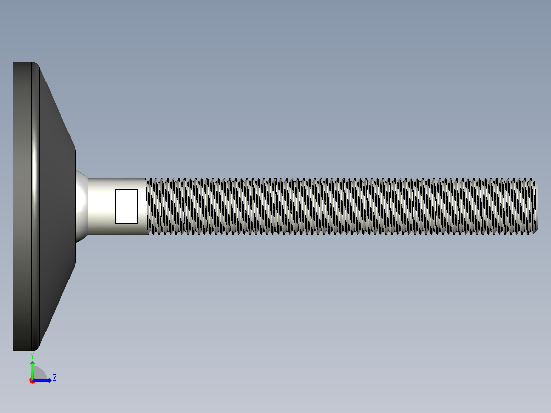 工程塑膠水平調整腳座132-3D多系列多零件图纸模型左视图