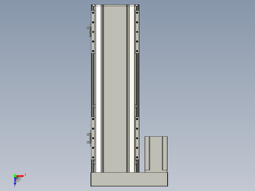 直线模组LHA170-S350-L设计图纸俯视图