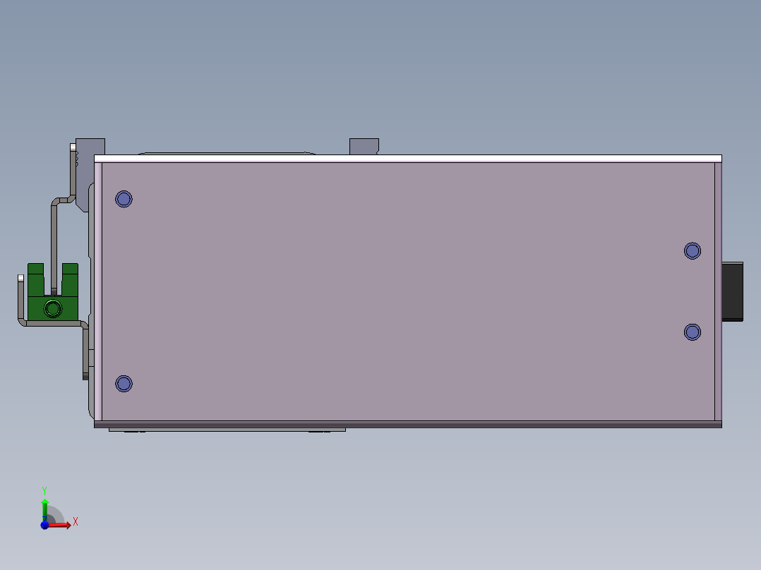 电动滑台模组SDM75左折模型 -（加长滑台）前视图