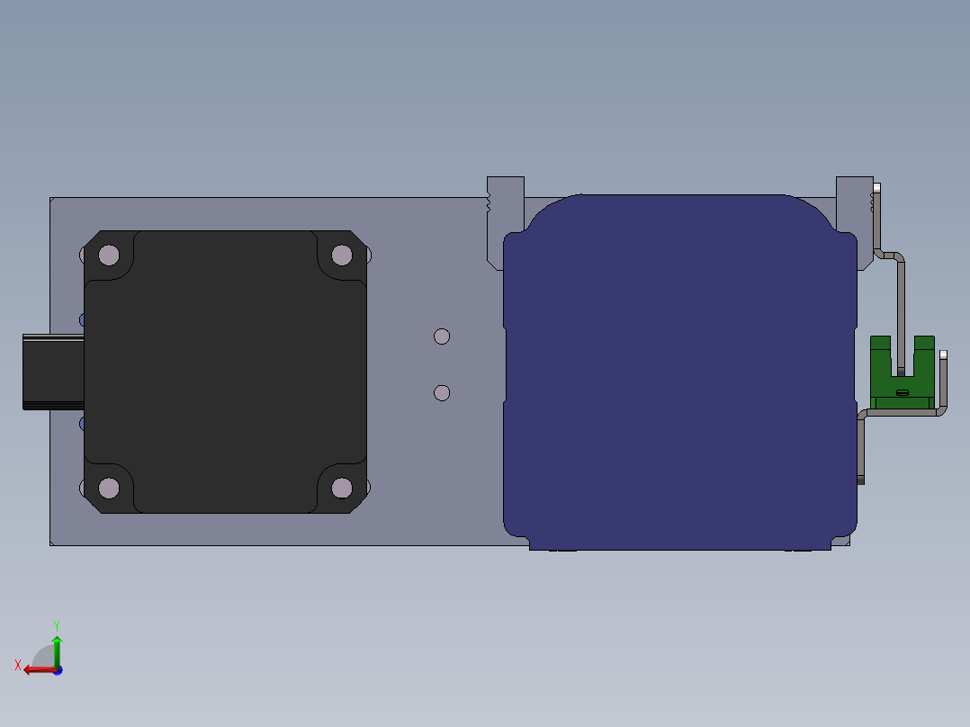电动滑台模组SDM75左折模型 -（加长滑台）后视图