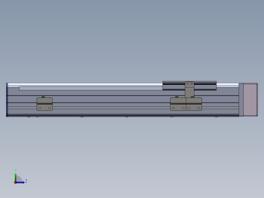 电动滑台模组SDM75左折模型 -（加长滑台）左视缩略图