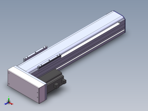 电动滑台模组SDM75左折模型 -（加长滑台）正等轴测缩略图